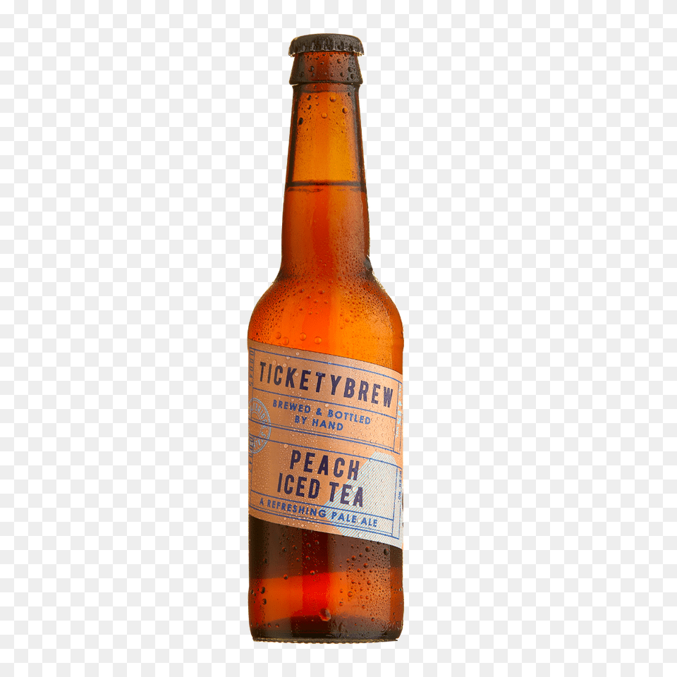 Ticketybrew Peach Iced Tea Beer Hawk, Alcohol, Beer Bottle, Beverage, Bottle Free Png