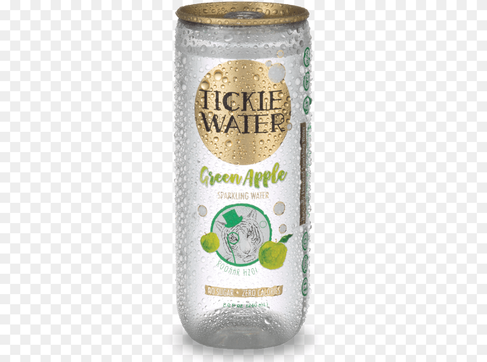 Tickle Water Sparkling Green Apple Bottle, Alcohol, Beer, Beverage, Food Free Transparent Png