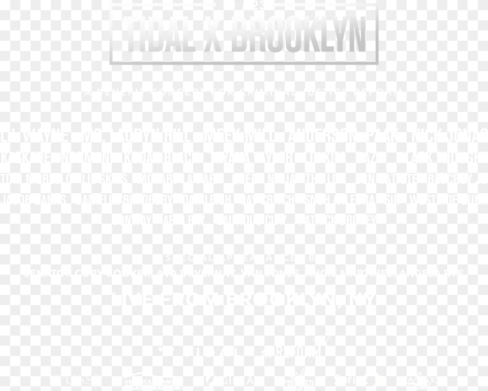 Tidal X Brooklyn 2018, Advertisement, Poster, Text Free Png Download