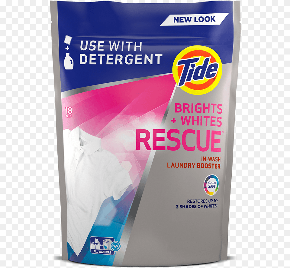 Tide Brights Whites Rescue Tide, Adult, Advertisement, Male, Man Free Png Download