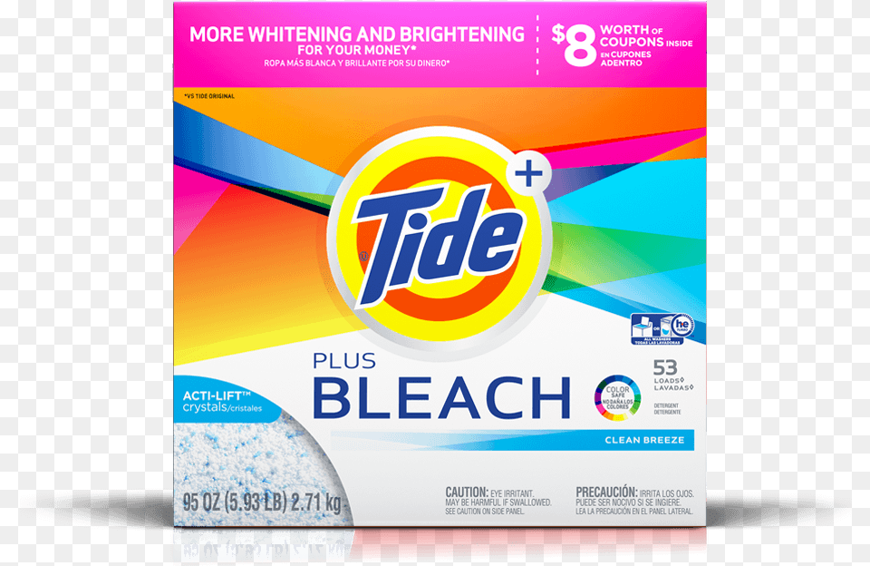 Tide Plus Bleach Powder Tide Bleach Pods, Advertisement, Poster Free Png Download
