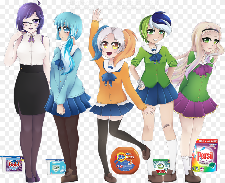 Tide Pod Chan Meme, Adult, Publication, Person, Manga Png Image