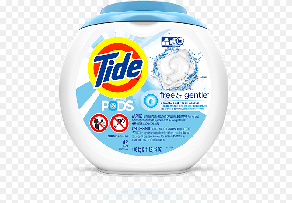 Tide Pods And Gentle Laundry Detergent Comes In Tide Pod Clean And Fresh, Plate, Bottle Free Png Download