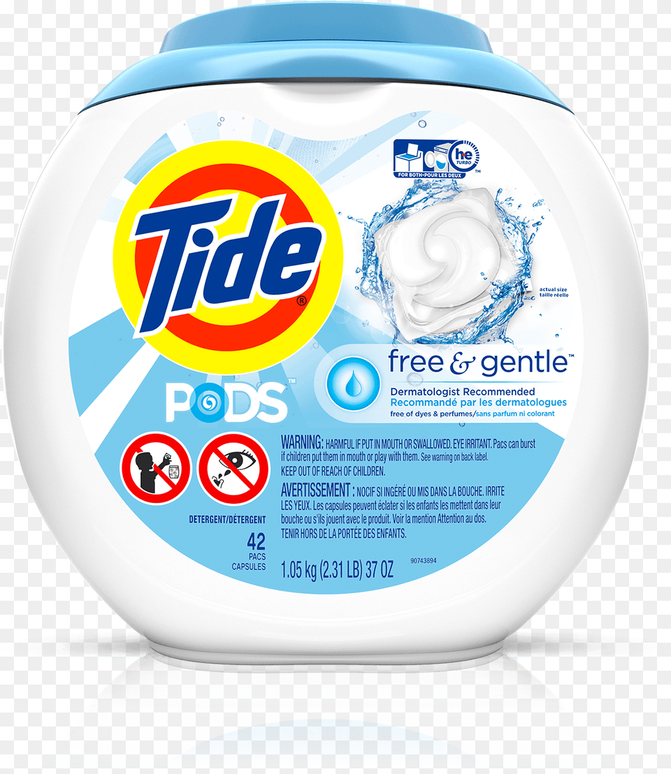 Tide Pods Free And Gentle Tide Pods Free And Gentle, Dairy, Food, Bottle, Plate Png Image
