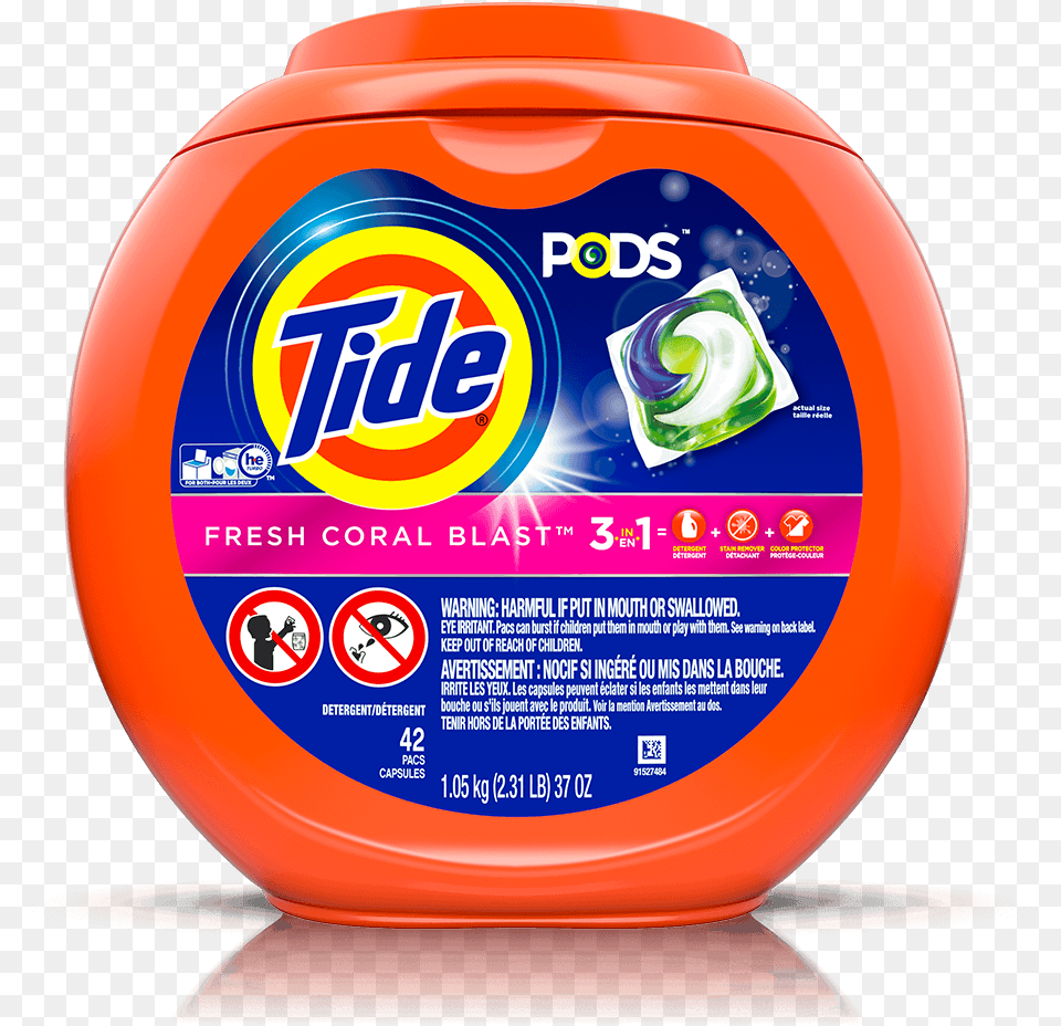 Tide Pods Original Scent He Turbo Laundry Detergent Tide Pods Fresh Coral Blast, Bottle Free Png Download