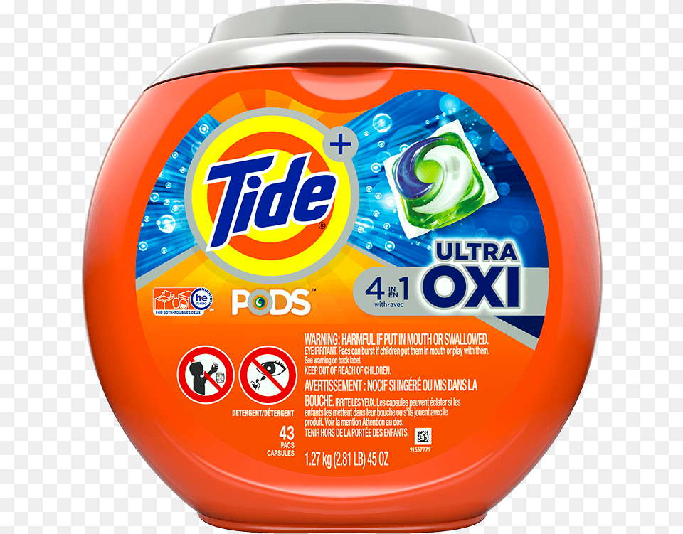 Tide Pods Ultra Oxi, Tin Free Png