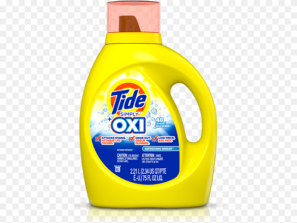 Tide Simply Plus Oxi Liquid Laundry Detergent Tide Simply, Bottle, Shaker Free Png