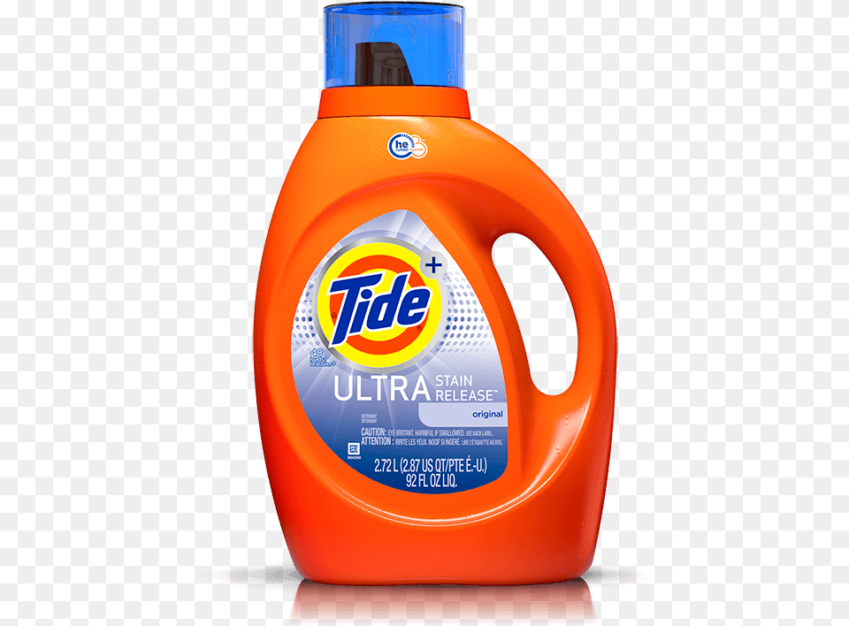 Tide Ultra Stain Release High Efficiency Liquid Laundry, Bottle, Shaker Png Image