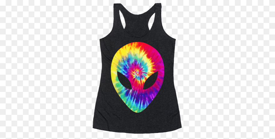 Tie Dye Alien Head Racerback Tank Lookhuman, Clothing, Tank Top Png Image