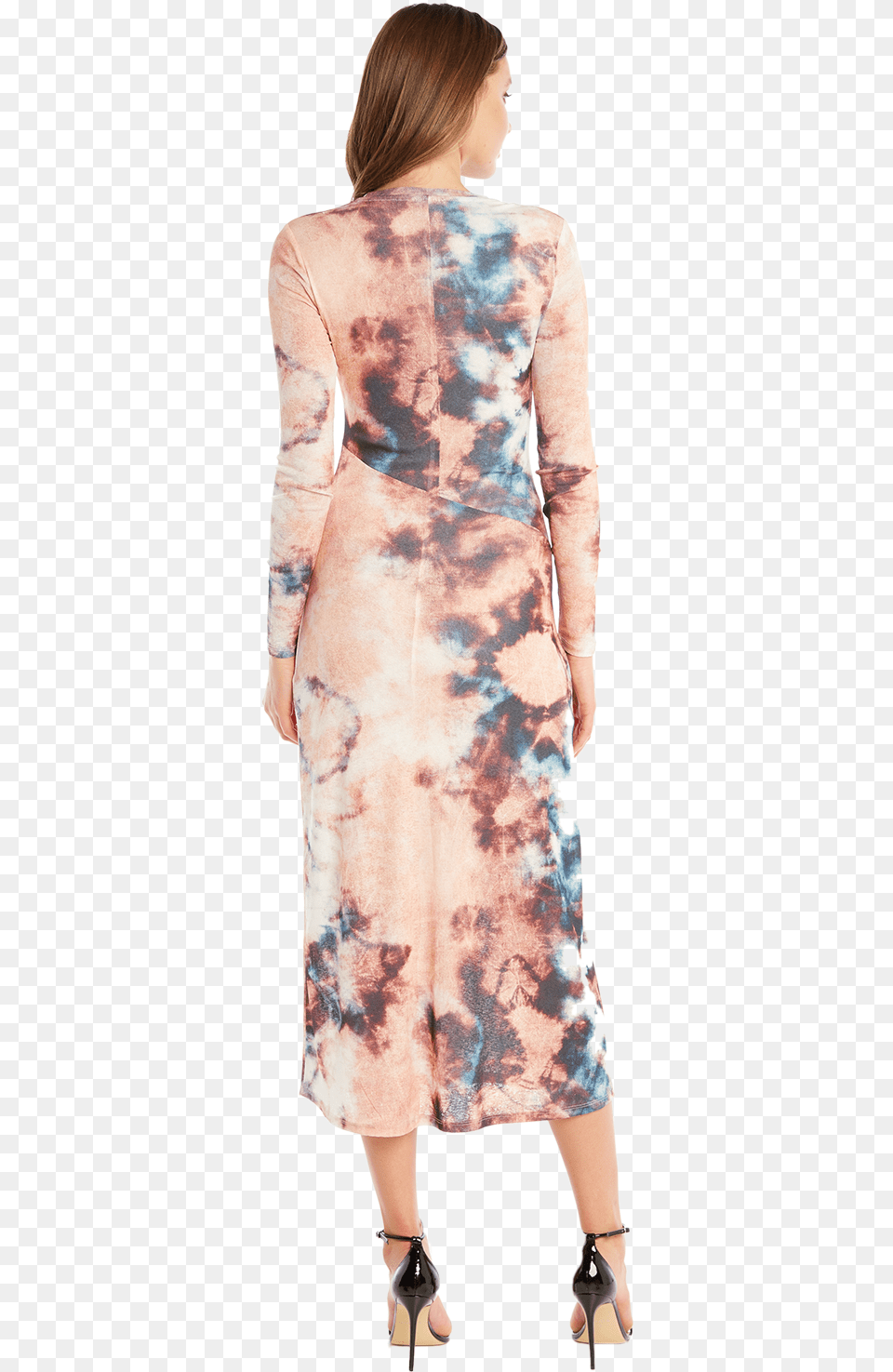 Tie Dye Dress In Colour Peach Melba Photo Shoot, Adult, Sleeve, Shoe, Person Png Image