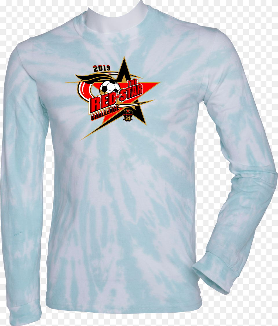 Tie Dye Long Sleeves 2019 Red Star Challenge Sleeve, Clothing, Long Sleeve, Shirt, T-shirt Png Image