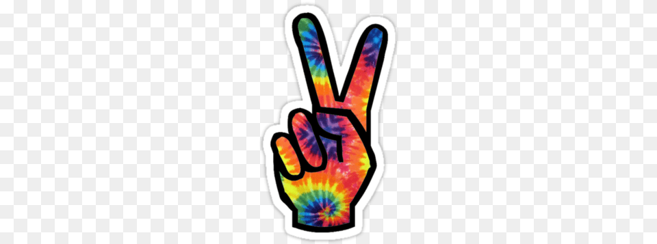 Tie Dye Peace Sign Sticker Peace Tie Dye Transparent, Body Part, Hand, Person, Smoke Pipe Png
