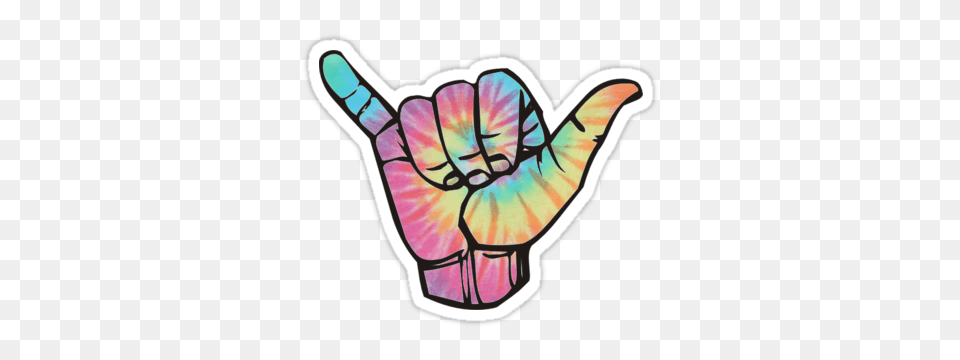 Tie Dye Shaka Sticker, Body Part, Hand, Person, Finger Free Png Download