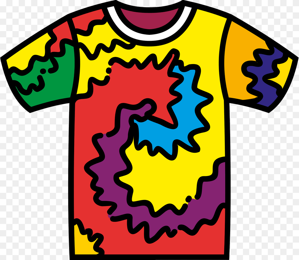 Tie Dye T Shirt Clipart, Clothing, T-shirt Free Png