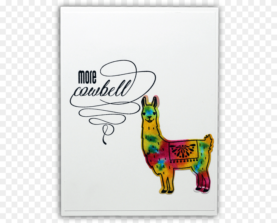 Tie Dyed Llamas By Understand Blue Portable Network Graphics, Text, Animal, Mammal, Livestock Free Png Download