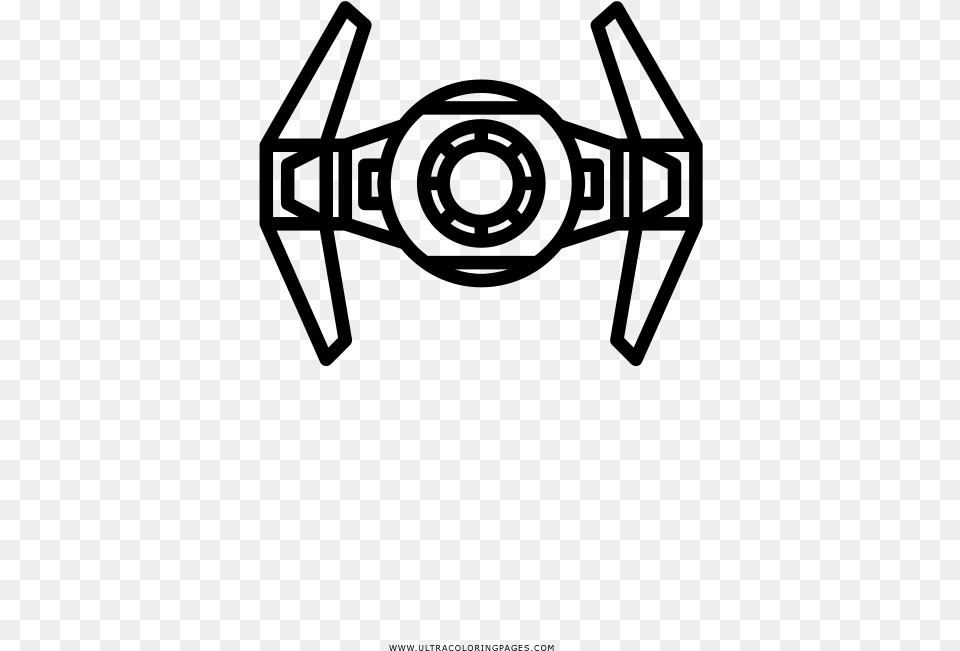 Tie Fighter Coloring, Gray Png Image