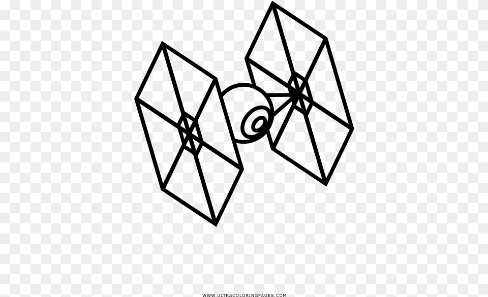 Tie Fighter Coloring, Gray Free Png