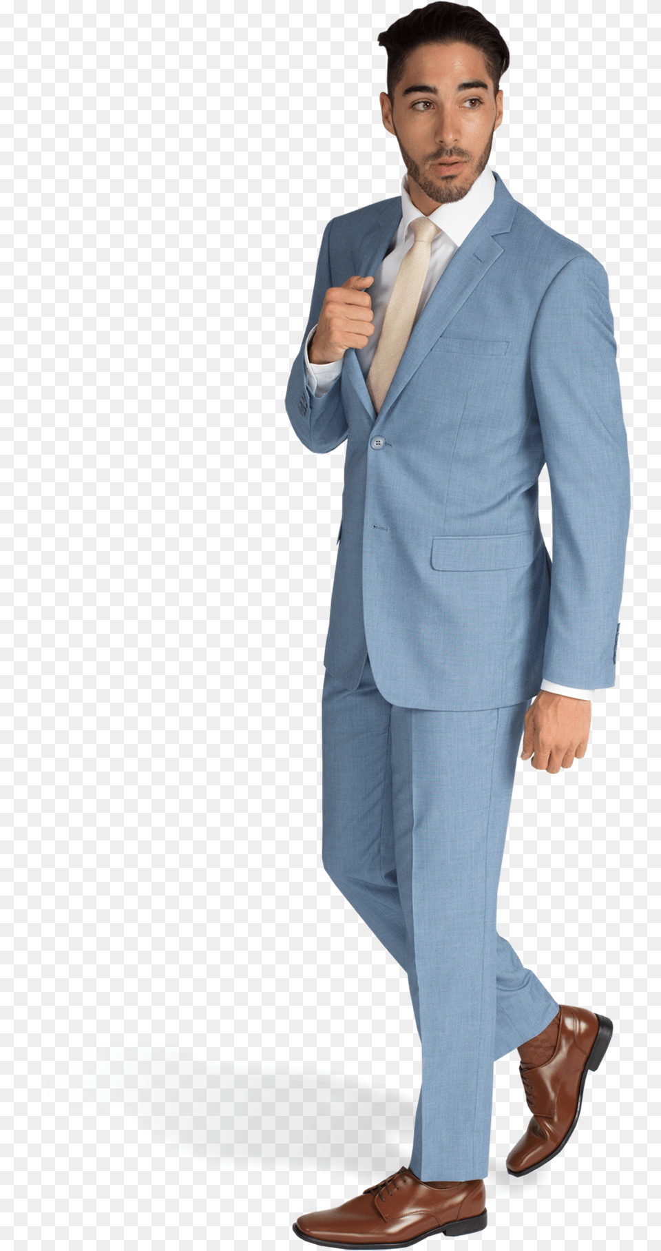 Tie With Blue Suit Light Blue Suit With Gold Tie, Tuxedo, Clothing, Formal Wear, Blazer Free Png Download