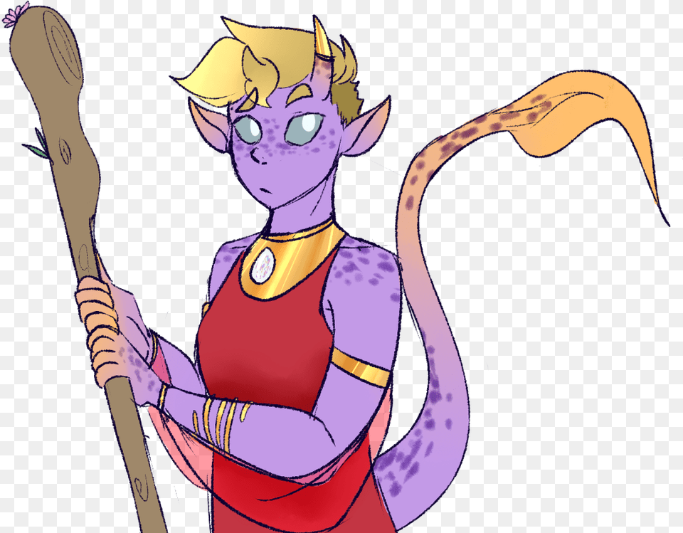 Tiefling Druid Me From A Oneshot I Had Last Night Cartoon, Person, Face, Head Free Png Download