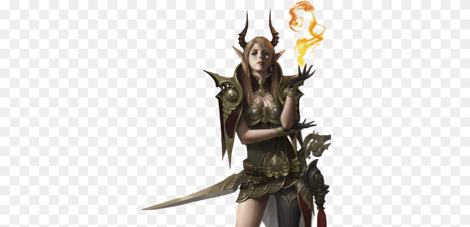 Tiefling High Warrior, Clothing, Costume, Person, Weapon Free Png Download