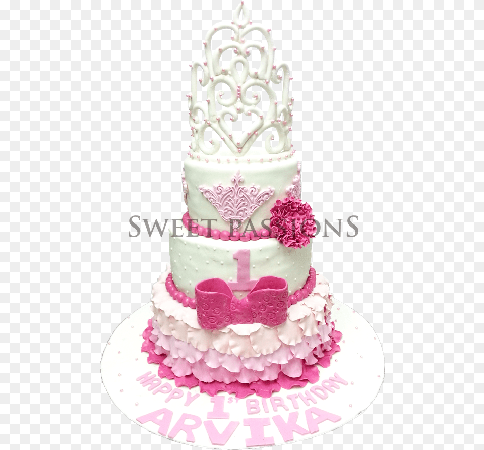 Tier Frills Amp Filigree Crown Cake, Birthday Cake, Cream, Dessert, Food Free Transparent Png