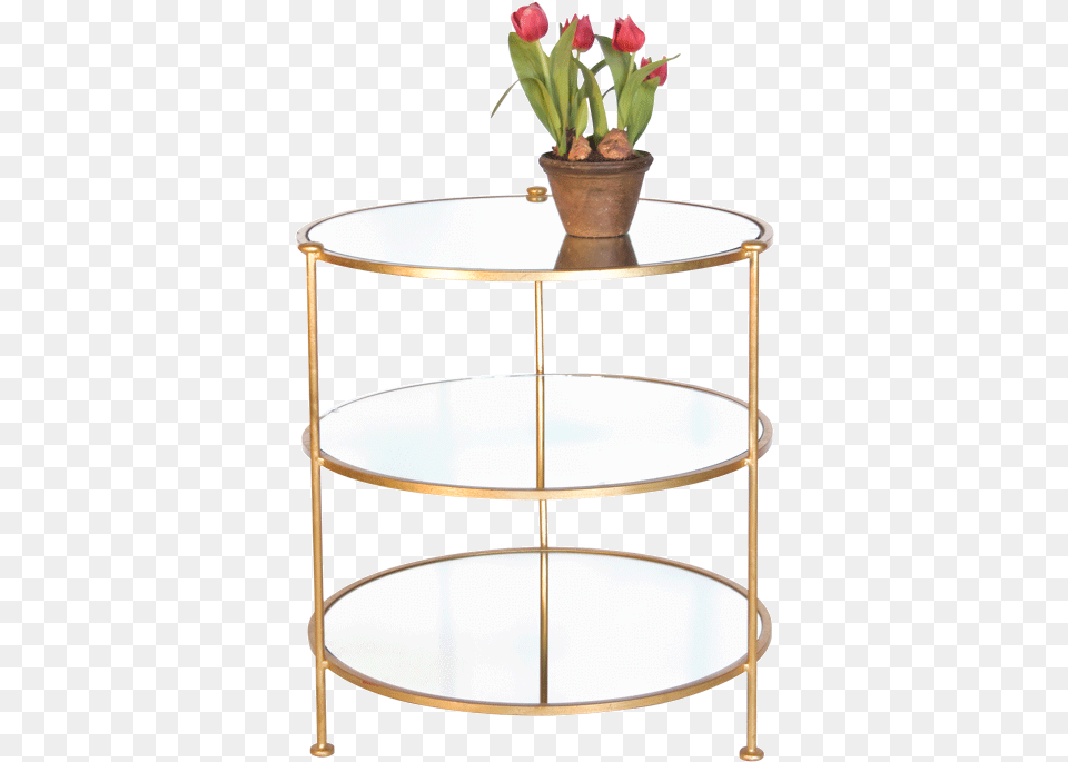 Tier Gold Side Table Worlds Away Worlds Away Llc, Coffee Table, Furniture, Plant, Shelf Free Transparent Png