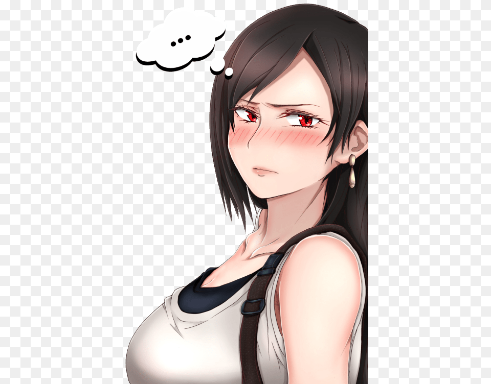 Tifa Lockhart Finalfantasy Embarrassed Anime Freetoedit Tifa Lockhart Face, Book, Comics, Publication, Adult Free Png