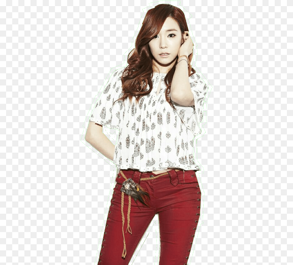 Tiffany Hwang Full Body Download Taeyeon And Tiffany And Sunny, Pants, Blouse, Clothing, Woman Free Transparent Png