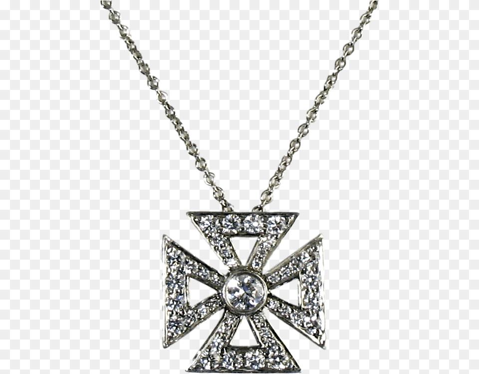 Tiffany Platinum Diamond Cross Necklace Locket, Accessories, Gemstone, Jewelry, Pendant Free Png Download