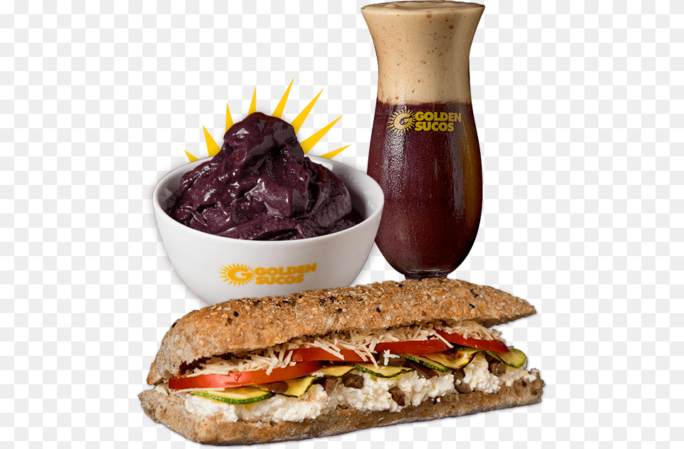 Tigela De Sanduche Pasta Veggie E Double Juice Lojas De E Sucos, Food, Sandwich, Alcohol, Beer Png Image