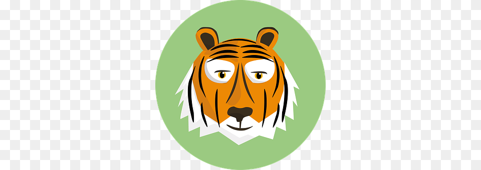 Tiger Sticker, Logo, Face, Head Free Png Download