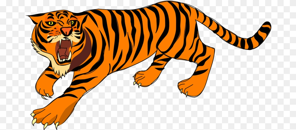 Tiger Angry Defense Stripes Image Clipart Transparent Bengal Tiger Clipart, Animal, Mammal, Wildlife Png