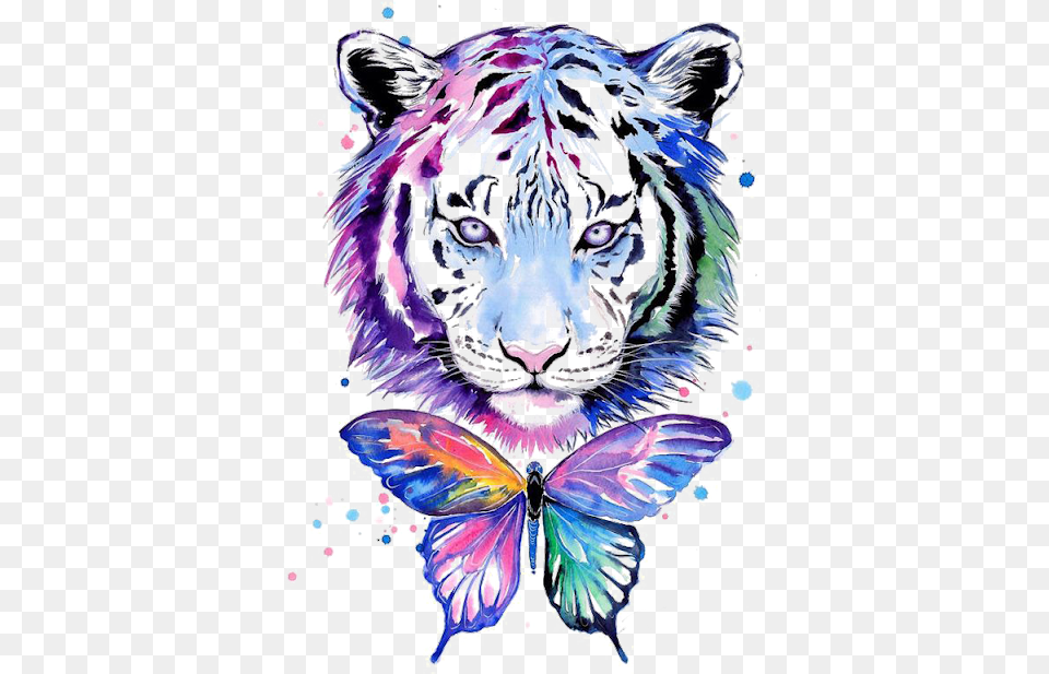 Tiger Background Tiger Images Pinturas De Colorful Watercolor Tiger, Art, Person, Graphics, Animal Png