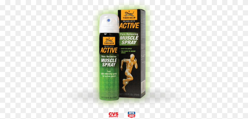 Tiger Balm Active Muscle Spray, Adult, Male, Man, Person Free Png