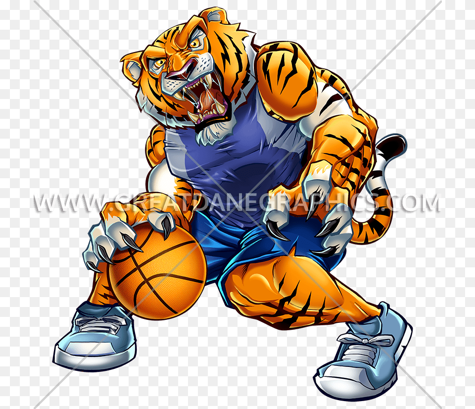Tiger Basketball Clipart Picture Royalty Free Download Basketball Tiger Logo Design, Ball, Basketball (ball), Clothing, Footwear Png Image