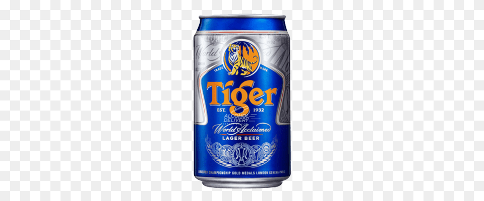 Tiger Beer, Alcohol, Beverage, Lager, Can Png Image