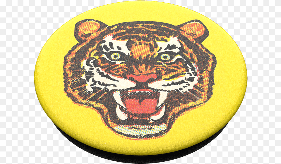 Tiger Bites Back Popsockets Animal Bites Popsockets, Badge, Logo, Symbol, Toy Png Image