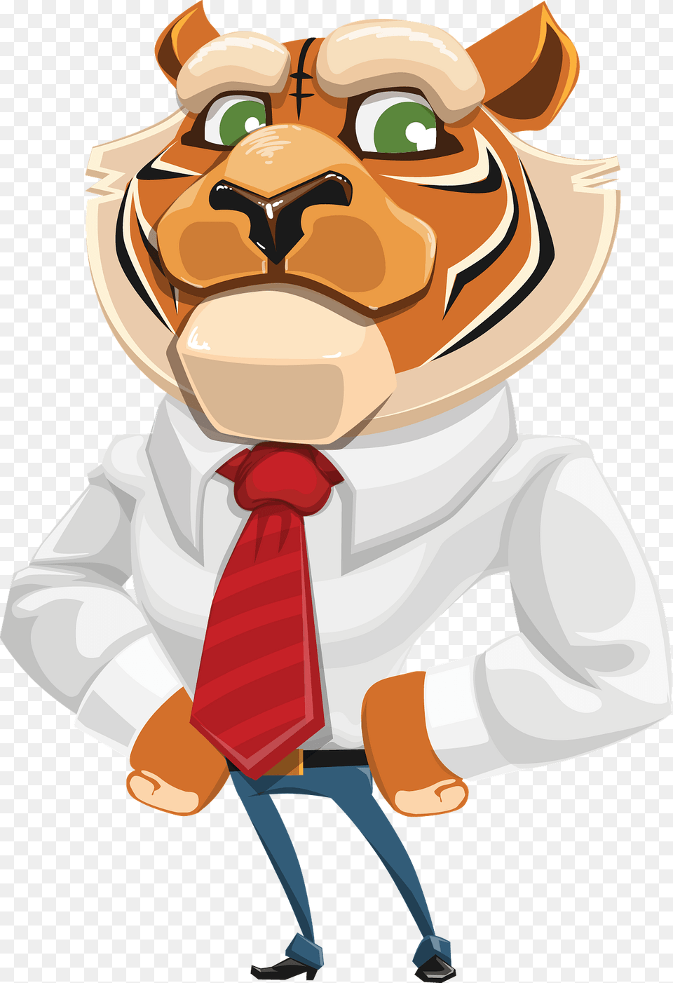 Tiger Businessman Clipart, Accessories, Formal Wear, Tie, Necktie Png Image