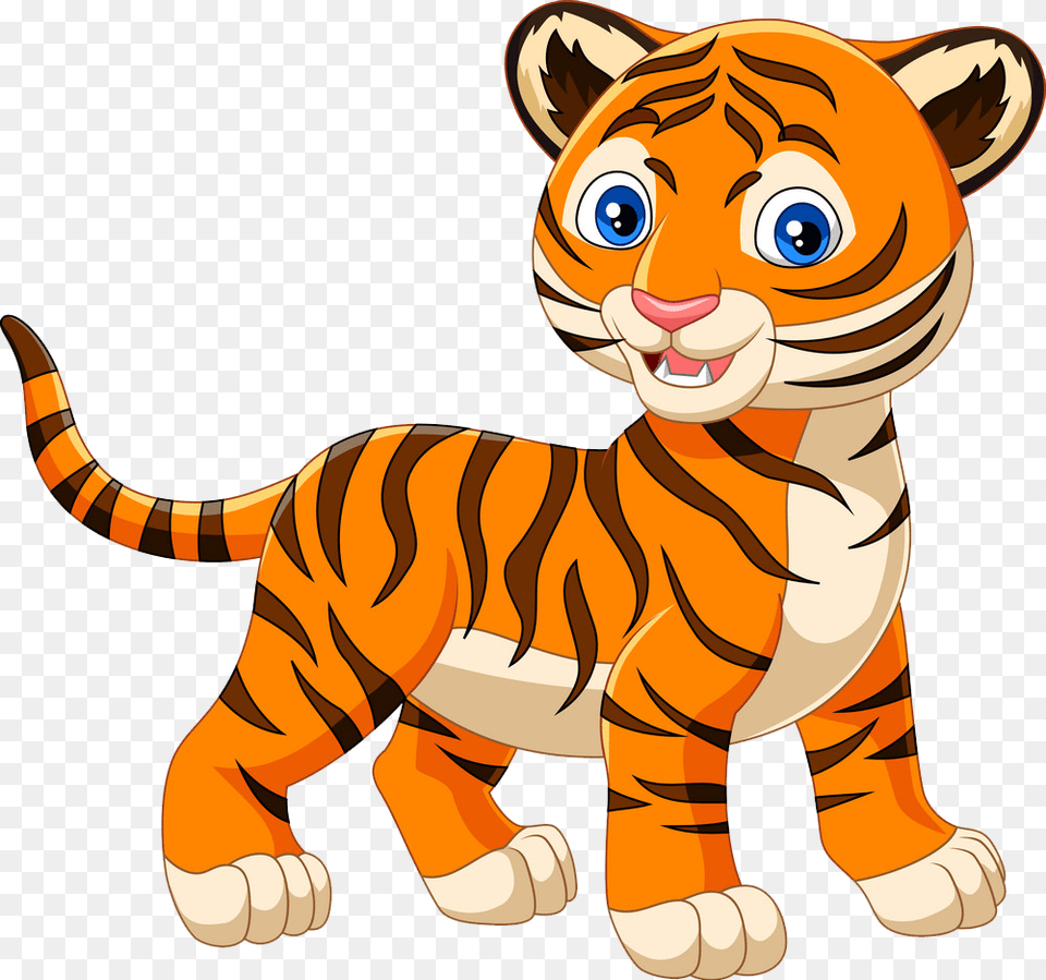 Tiger Cartoon Download Transparent Background Tiger Cartoon, Animal, Lion, Mammal, Wildlife Png Image