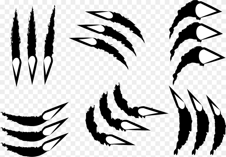 Tiger Claw Vector Art, Electronics, Hardware, Stencil, Hook Free Png Download