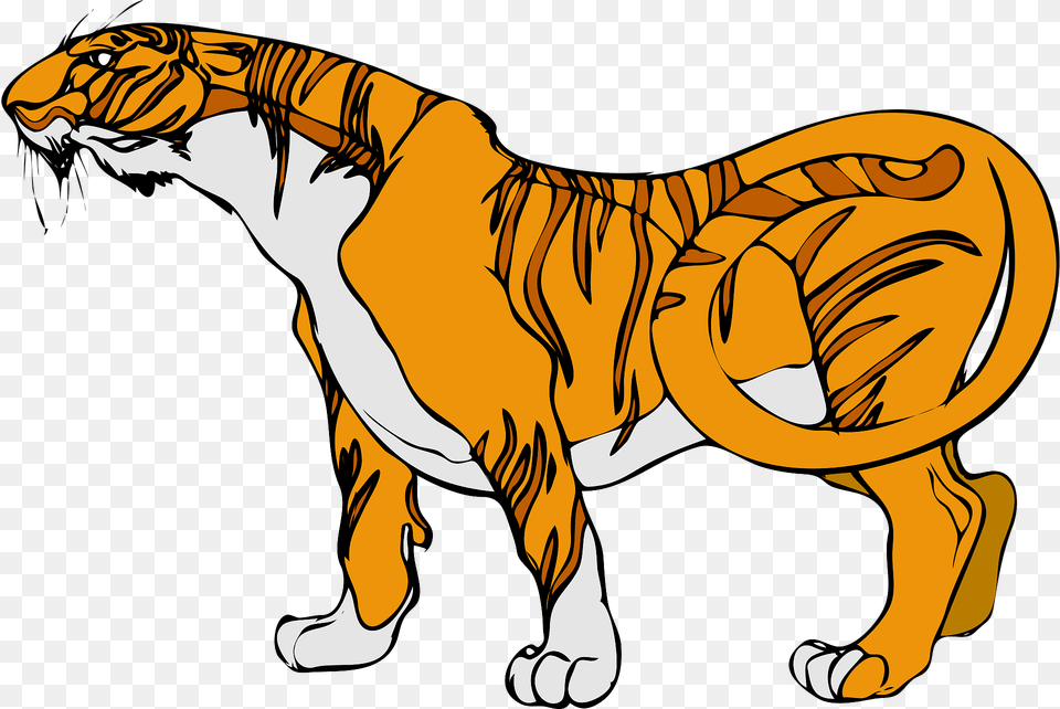 Tiger Clipart, Animal, Dinosaur, Reptile Free Transparent Png