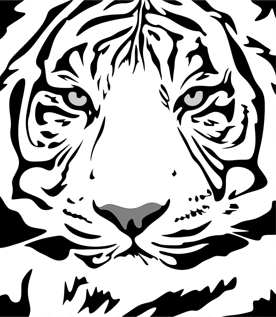 Tiger Clipart, Stencil, Person, Face, Head Png