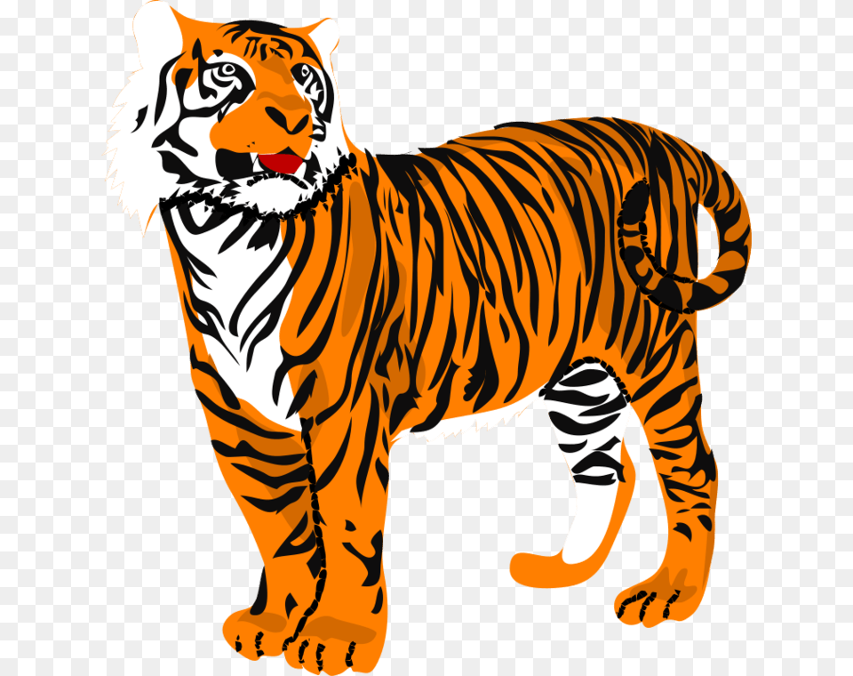 Tiger Cliparts Black, Animal, Mammal, Wildlife Png Image