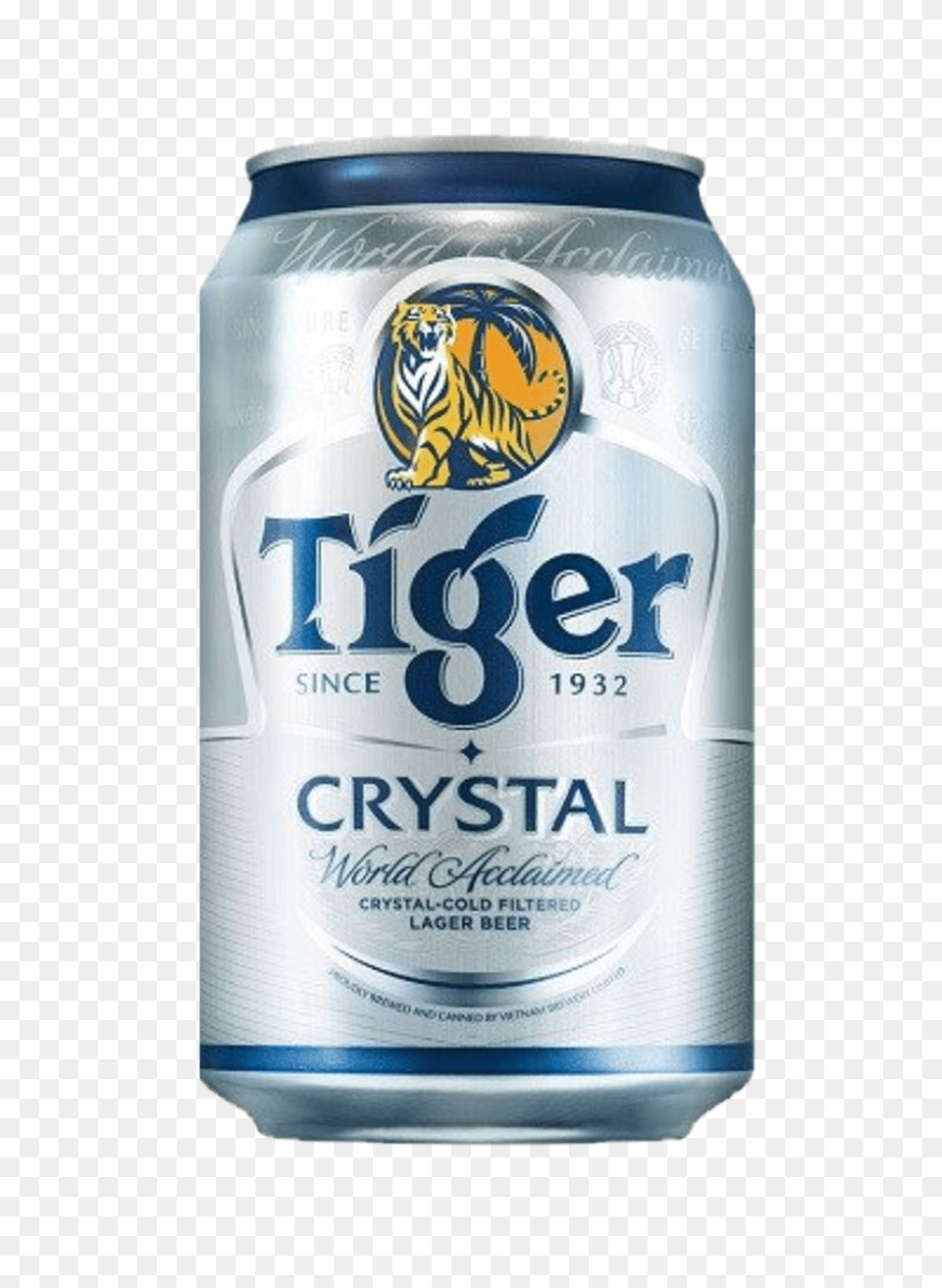 Tiger Crystal Tiger Beer, Alcohol, Beverage, Can, Tin Free Png