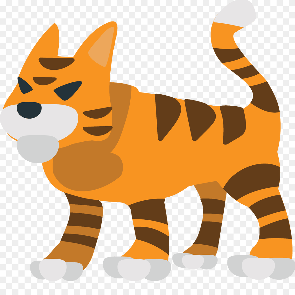 Tiger Emoji Clipart, Animal, Cat, Mammal, Manx Png