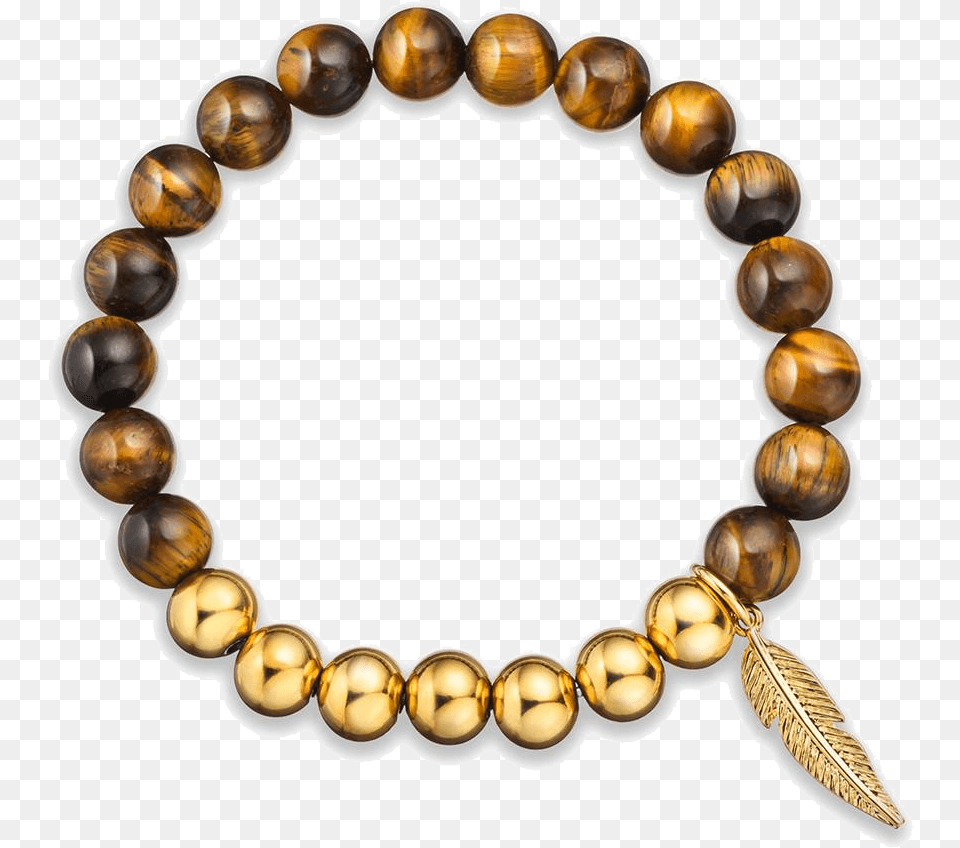 Tiger Eye Bracelet Vodrich Tiger Eye Bracelet With Feather, Accessories, Jewelry, Necklace Png