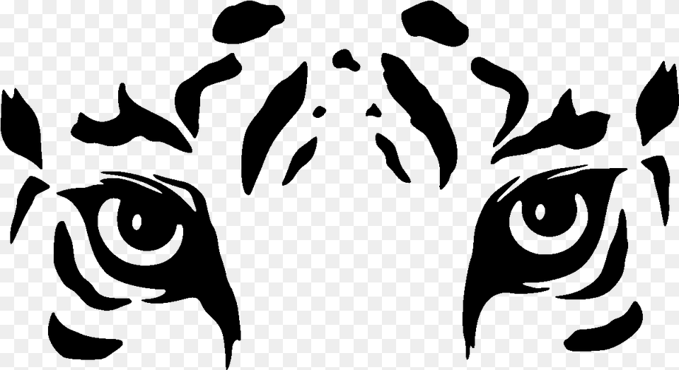 Tiger Eyes Black And White, Gray Free Png Download