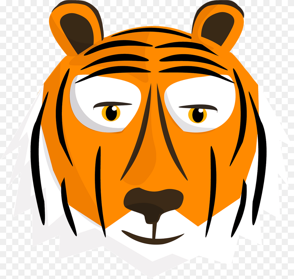 Tiger Face Clipart, Animal, Lion, Mammal, Wildlife Png