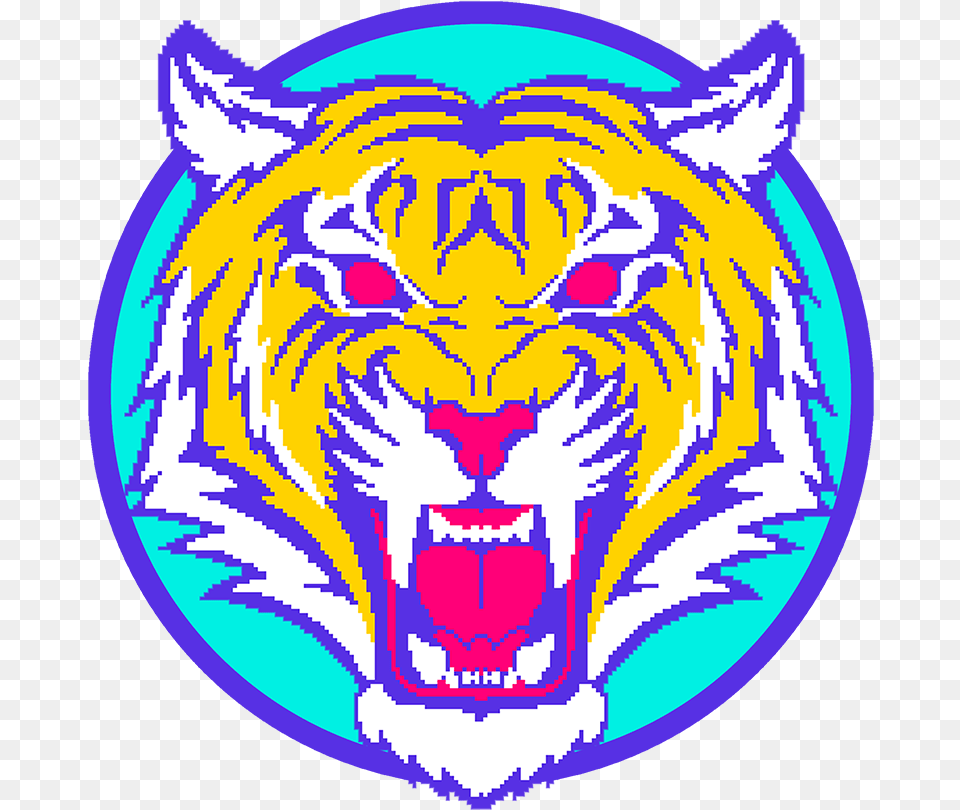 Tiger Face Old School, Animal, Mammal, Wildlife, Logo Png