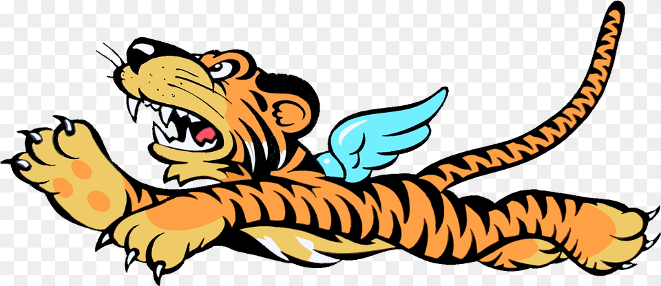 Tiger Flying Tiger Logo Tiger Art Ww2 Aircraft Squadron 6 Flying Tigers Logo, Animal, Mammal, Wildlife, Zebra Free Png Download